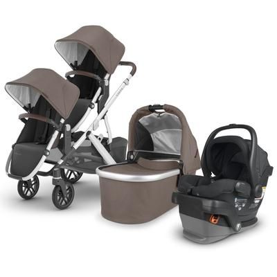 UPPAbaby VISTA V2 Double Stroller + MESA V2 Travel System Bundle with Rumble Seat V2+ - Theo / Jake