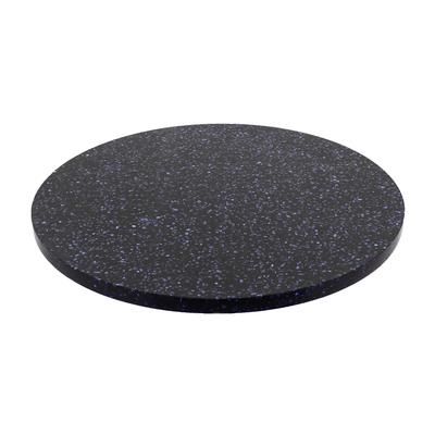 Art Marble Q40948RD 48" Round Quartz Table Top - Indoor/Outdoor, Blue Galaxy, Black
