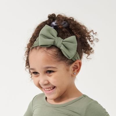 Moss Luxe Baby Girl Soft & Stretchy Bamboo Bow Headbands - Newborn - 3T