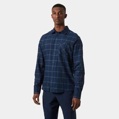 Helly Hansen Men’s Aker Flannel Long Sleeve Shirt Blue XL