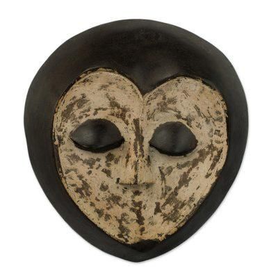 Congolese wood mask, 'Lega Sorcerer'