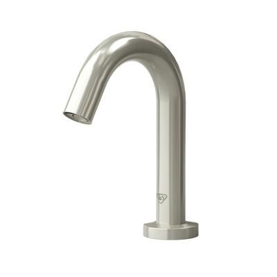 T&S ECW-3150-BN WaveCrest Deck Mount Electronic Faucet - Single Hole, Gooseneck, Battery Operated, Brushed Nickel, Gooseneck Spout, 2 1/8" x 5 1/2" x 8"