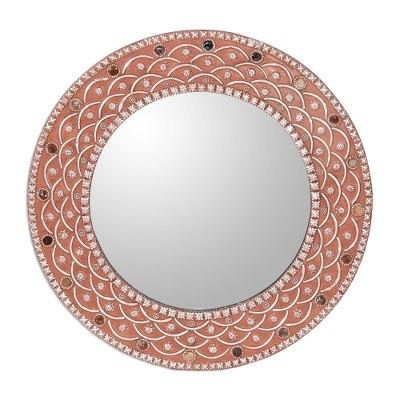 Mughal Window,'Aluminum and Glass Wall Mirror Handcrafted in India'