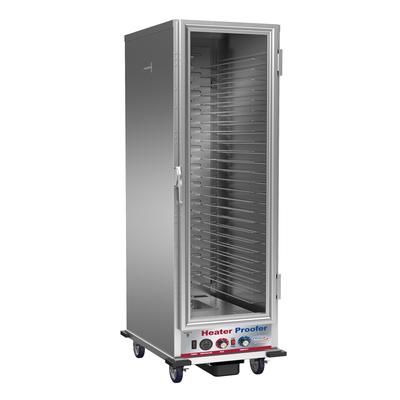 Winholt NHPL1825UN Full Height Non Insulated Mobile Heated Cabinet w/ 28 Pan Capacity, 120v, Chrome