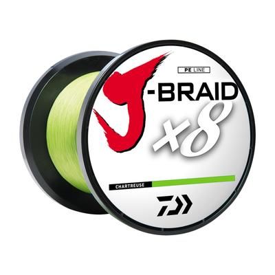 Daiwa J-Braid 8X Braided Line w/Bulk Spool 3000yds 150lb Chartreuse JB8U150-2500CH