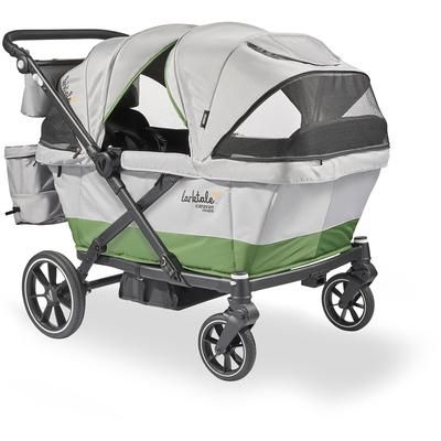 Larktale Caravan Coupe Quad (4 Seater) Stroller Wagon - Gray / Green