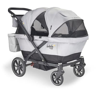 Larktale Caravan Coupe V2 (2 Seater) Stroller Wagon - Gray / Black