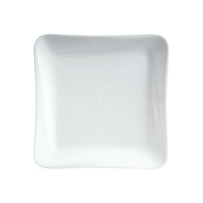 Cameo China 707-101 9 7/8" Square Slant Embossed Plate - Ceramic, White