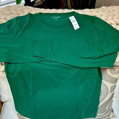 J. Crew Tops | J Crew Jersey T-Shirt | Color: Green | Size: Mm