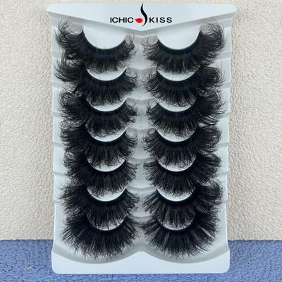 7 Pairs Fluffy False Eyelashes, Naturally Soft & Thick 9d Faux Mink Eyelashes, Enhance Eye Makeup