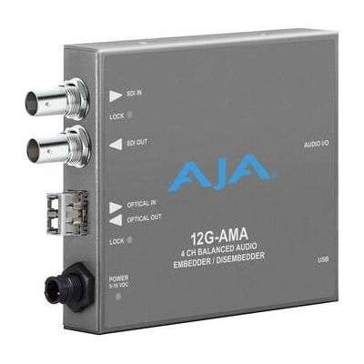 AJA 12G-SDI Input and Output up to 4K/UltraHD with LC Fiber Transceiver 12G-AMA-TR