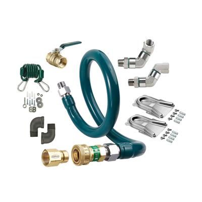 Krowne M10048K12 48" Gas Connector Kit w/ 1" Female/Male Couplings, Stainless Steel