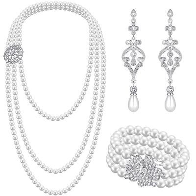 Vintage Anni 1920 Il grande Gatsby Set di accessori Charleston Invitato al matrimonio Costume Per donna Mascherata Ricevimento di nozze Addio al Nubilato Festival Adulti Braccialetto Altri Accessori