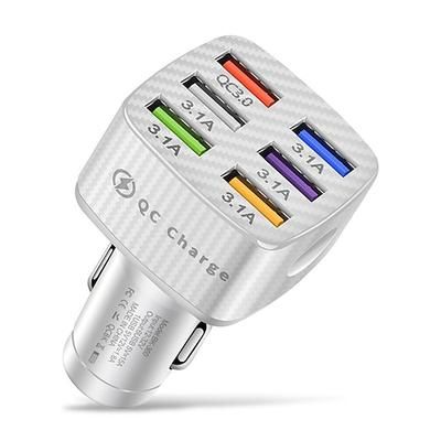 75w ricarica rapida 6 porte qc3.0 5 adattatore per caricabatteria per auto usb 15a adattatore per telefono portatile a ricarica rapida per caricabatterie Android