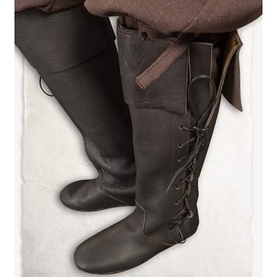 Retrò Vintage Medievale Rinascimento Scarpe Stivali al ginocchio Stivali jazz piatti Pirata Vichingo Ranger Elfico Tinta unica Costume Per uomo Per donna Costumi da pirata Halloween Carnevale
