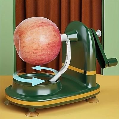 pelapatate rotante automatico per frutta, tagliamele con lame in acciaio inox con affettamele, gadget da cucina
