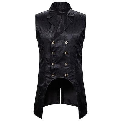 Natale Vintage Moda Cappotto Mascherata Gilet Principe Medico della peste Nobile Jacquard Jacquard Costume Per uomo Reale Stile Steampunk Halloween Carnevale Mascherata Evento / Festa Adulti Gilet