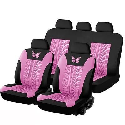 5 posti coprisedili per auto set completo coprisedili per auto completamente circondati interni auto lavabili traspiranti comodi coprisedili per auto ricamati con motivo a farfalla