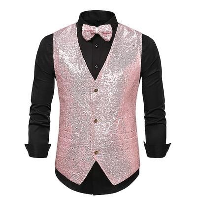 Vintage Anni 1920 Gilet Papillon Il grande Gatsby Gentiluomo Testimoni dello Sposo Slim Fit Costume Per uomo Mascherata Matrimonio Ospite di nozze Festa / Sera Adulti Gilet Fiocco Autunno Inverno