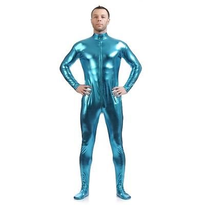 Costume di Carnevale Tuta Intera Tute Zentai Lucide Costume Cosplay Tuta di pelle Tinta unita Sesso Costume Sexy Per uomo Per donna Costume per Halloween Adulti