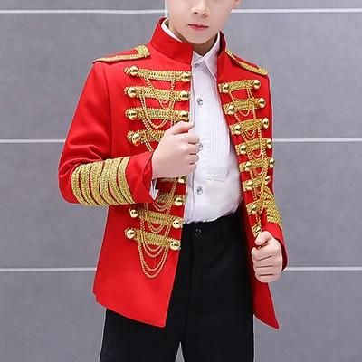 Carnevale 2026 Costume di Carnevale 2026 Cappotto Pantaloni del Vestito Giacca da circo Principe Aristocratico Retrò Vintage Rococò Medievale Bambini Ragazzi Balli di fine anno Compleanno Festa / Sera