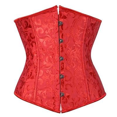 Rococò Punk Gotico Medievale Biancheria intima Sottobusto Bustino 14 ossa di plastica Costume Per donna Matrimonio Ospite di nozze Adulti Corsetto