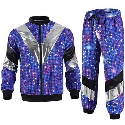 Hippie Anni '80 Stile da Strada Abiti Giacca Shorts Disco Costume Per uomo Per donna Costume di Carnevale Mascherata Festa / Sera Abbigliamento Quotidiano Casual Quotidiano Adulti Top Pantaloni