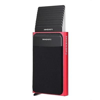 1 Pz portafoglio sottile in alluminio portacarte di credito RFID custodia metallica sottile per carte bancarie borsa pop-up per carte di credito per uomini e donne