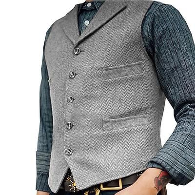 Retrò Vintage Anni Ruggenti Anni 1920 Gilet Il grande Gatsby Gentiluomo Tinta unica Costume Per uomo Carnevale Capodanno Evento / Festa Addio al Nubilato Adulti Gilet