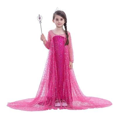 Settimana del libro 2026 Regina delle nevi Gelido Principessa Elsa Vestito Abito da damigella Sottoveste a-linea Abito a Fantasia for Ragazze Natale Giornata universale dell'infanzia Mascherata