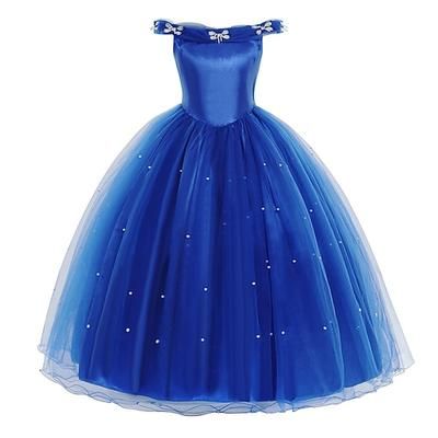 Regina delle nevi Cenerentola Fiaba Principessa Abito da damigella Costume per festa a tema Abiti in tulle Cosplay for Ragazze Bambini Carnevale Mascherata Settimana del libro Performance Sinfonia di