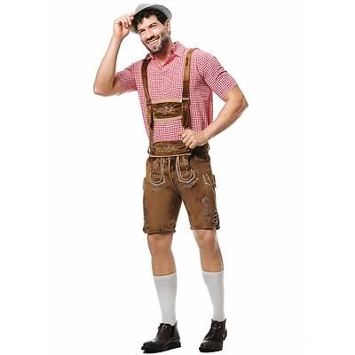 Oktoberfest Lederhosen Camicia Bavarese Bavarese Tedesco Prati Per uomo Panno in stile tradizionale