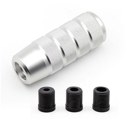 pomello del cambio zigrinato in alluminio antiscivolo universale da 9,5 cm - cambio manuale m8 m10 m12 gm - pomello della leva del cambio jdm opaco