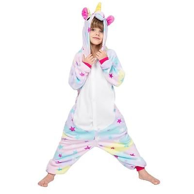 Costume da band di animali Pigiama Kigurumi Costume di fantasia Costume tutina Fantasia animale Unicorno Cartone animato Caldo Comodo Bambini Unisex Ragazzi e Ragazze Natale Halloween Carnevale Feste