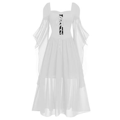 Retrò Vintage Punk Gotico Medievale Vestito Strega Costume Per donna Fantasia Stile Steampunk Notte di Valpurga Casual Quotidiano Adulti Vestito Primavera Estate