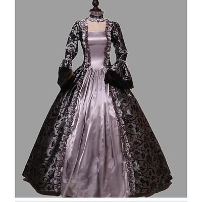 Rococò Vittoriano Abito da cocktail Lunghezza al pavimento Lunghezza lunga Vestito Costume da festa Costume Taglie Forti Manica del polsino svasato Principessa Piazza Costume Per donna Reale