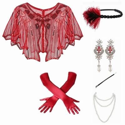 Anni 1920 Retrò Vintage Set di accessori Sciarpe da flapper Il grande Gatsby Charleston Invitato al matrimonio Costume Per donna Mascherata Festa / Sera Ricevimento di nozze Addio al Nubilato Adulti