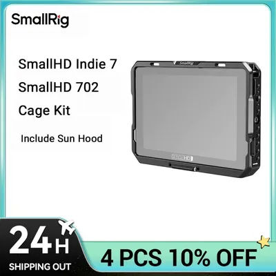 SmallRig Cage with Sun Hood for SmallHD 702 Touch Monitor Cage Kit for SmallHD Indie 7 CMS2684