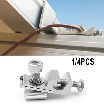 Solar Panel Mounting Bracket Fixing Clamps Ground Lugs Fasteners Photovoltaic Support For Solar System Install Accessories