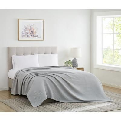 Heritage Cotton Waffle Blanket by Cannon in Grey (Size KING)