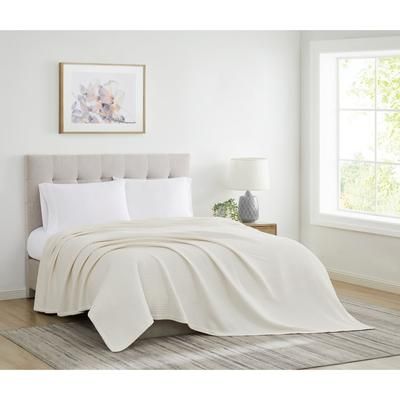 Heritage Cotton Waffle Blanket by Cannon in Ivory (Size TWIN)