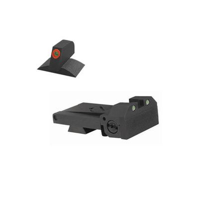 Kensight Bomar BMCS Beveled Blade Adjustable Target 1911 Rear Night Sight Set w/Deep Sight Notch Square Blade Black 990-095