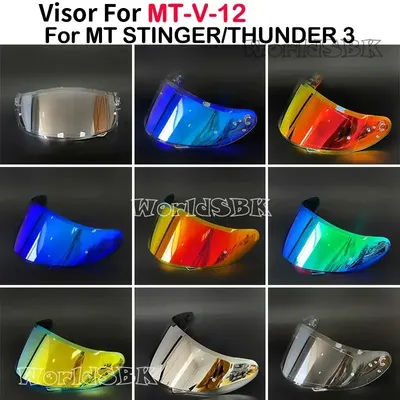 Helmet shield for MT-V-12 MT STINGER helmet and MT THUNDER 3 helmet MT Replacement parts THUNDER 3SV visor