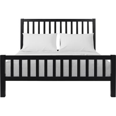 Hampton Wooden Platform Bed in Oak, Queen by Camden Isle in Black (Size KING)