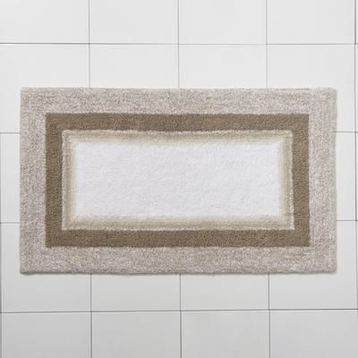 Wide Width Amore Ombre Bath Rug by BrylaneHome in Champagne (Size 24" W 40" L)