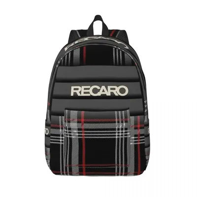 Recaros Black Tartan Scotch Irish Plaid for Teens Student School Bookbag Daypack Middle High College