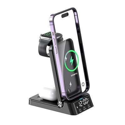 Stazione di ricarica 25 W Potenza di uscita Stazione di ricarica wireless 4 in 1 per più dispositivi Protezione della sicurezza Per Apple Watch Cellulari Smart watch