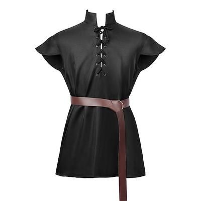 Retrò Vintage Medievale 17° secolo Blusa / Camicia Costume Cosplay Mascherata Pirata Guerriero Vichingo Costume Per uomo Vichingo Fantasia Halloween Carnevale Mascherata Evento / Festa Adulti Camicia