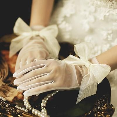 Elegante Anni 1950 Anni 1920 Guanti Nuziale Normale Il grande Gatsby Costume Per donna Balli di fine anno Matrimonio Festa / Sera Adulti Guanti Altri Accessori