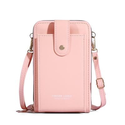 Per donna Borsa a tracolla Sacchetto del telefono mobile pelle sintetica Giornaliero Per eventi Viaggi Cerniera Massima capacità Impermeabile Leggero Tinta unica Rosa scuro Rosso bordeaux Radice di